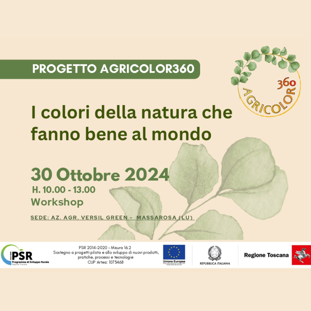 AGRICOLOR360 il futuro delle tinture tessili naturali ricavate da scarti di lavorazione dell'eucalipto